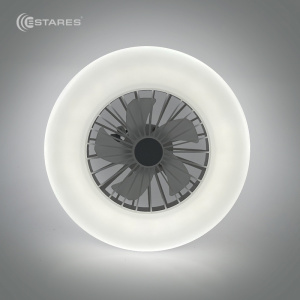 Управляемая светодиодная лампа-вентилятор FAN LAMP 24W+4W E27 R-ON/OFF-NW-270x143-WHITE-220-IP20