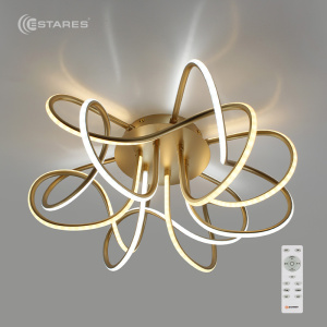 Управляемая светодиодная люстра LL MUSE 80W R-600-GOLD/OPAL-220-IP20, модель LIANA
