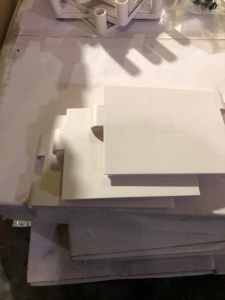 Стенка для малой полки Комод-органайзер MODO 4F-20x20x103-white