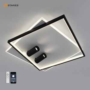 Управляемый светодиодный светильник GEOMETRIA downlight 75W 2S-APP-500х500х130-white/white-220-IP20