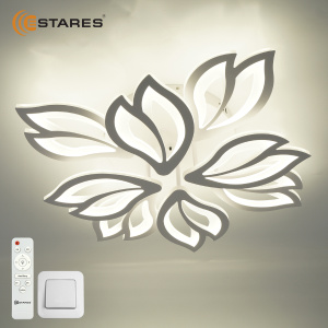 Управляемая светодиодная люстра MALENA 110W 8F-IRC-660x135-WHITE/WHITE-220-IP20