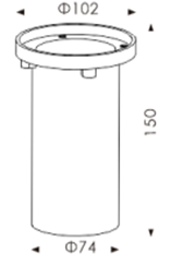  Грунтовый светодиодный светильник А2CDO316R-3x2W-CW-30-240V-IP67 симметричный