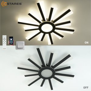 Управляемая светодиодная люстра  TERESA 70W R-APP-550x50-BLACK/WHITE-220-IP20