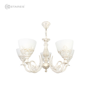 Люстра PARIS 02 5хE27-550x550-PatinaWhite/opal-220-IP20