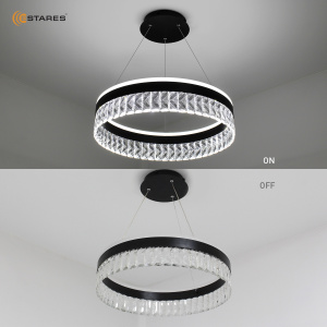 Управляемая светодиодная люстра CARINA 90W R-APP-500x1200-BLACK/CLEAR-220-IP20