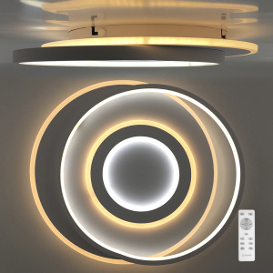 Управляемый светодиодный светильник GEOMETRIA ROUND 60W R-460x57-WHITE/WHITE-220-IP44