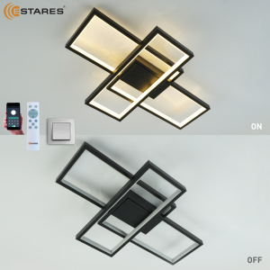 Управляемая светодиодная люстра SVEN 65W 3S-APP-550x360x80-BLACK/WHITE-220-IP20