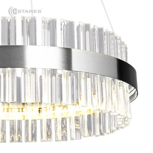 Управляемая светодиодная люстра SF 120W R-APP-550x1100-CHROME/CLEAR-220-IP20, модель SOFIA_Ч