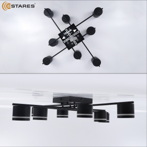 Люстра GELA 8xGX53 S-820x820x140-BLACK/WHITE-IP20