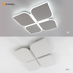 Управляемая светодиодная люстра AERO 70W 4F-ON/OFF- 455x455x57-WHITE/WHITE-220-IP20
