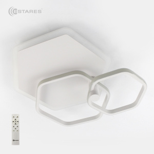 Управляемая светодиодная люстра ESTA trio 80W 3H-RC-565x420x135-WHITE/WHITE-220-IP20
