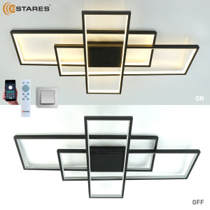 Управляемая светодиодная люстра SVEN 120W 3S-APP-900x500x80-BLACK/WHITE-220-IP20