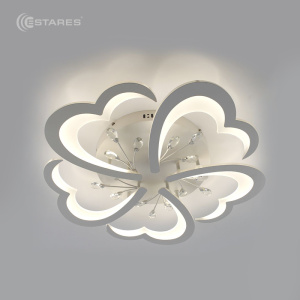 Управляемая светодиодная люстра СRYSTALwhite 01 60W R-ON/OFF-560x90-WHITE/WHITE-220-IP20