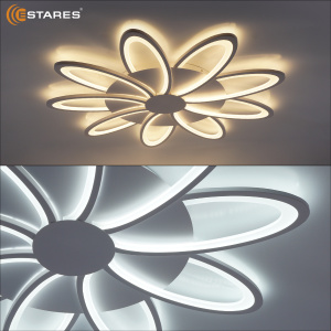 Управляемая светодиодная люстра LORENA 150W 9R-RC-840x55-WHITE/WHITE-220-IP20