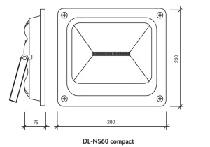 Светодиодный прожектор DL-NS60 AC170-265V 60W (Белый холодный)