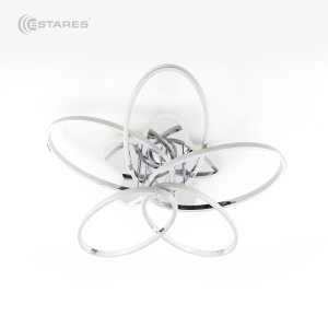 Управляемая светодиодная люстра ELLISSE RGB 100W 5F-600/160-RC-CHROME/OPAL-220-IP20