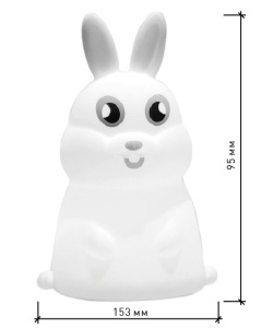 Светодиодный светильник- ночник FIFI RABBIT 0.3W 7COLORS-PICK UP-WHITE-USB-IP20