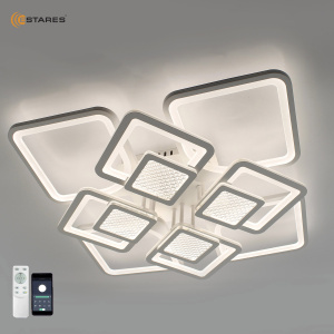 Управляемый светодиодный светильник TETRA twist 180W 12S-APP-595x595x115-WHITE/WHITE/CLEAR-220-IP20
