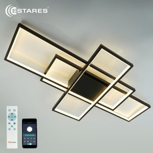 Управляемая светодиодная люстра SVEN 120W 3S-APP-900x500x80-BLACK/WHITE-220-IP20