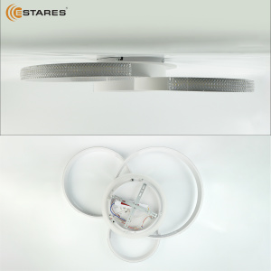Управляемая светодиодная люстра MISS 120W 4R-APP-800x690x115-WHITE/CLEAR-220-IP20