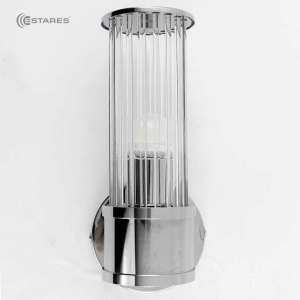 Cветильник, бра CLASSIC 1xE27 R-280x125x120-CHROME/CLEAR-220-IP20