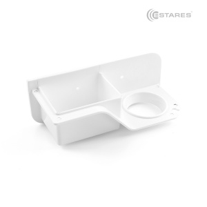 Подставка MODO 1F-24x10x8,5-white (полка, держатель для фена)