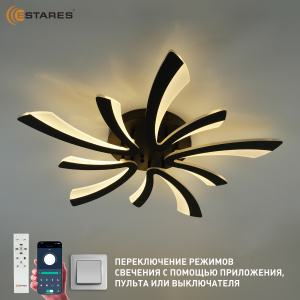Управляемый светодиодный светильник ALESSIA 100W 5F-APP-750х76-BLACK/WHITE-220-IP20