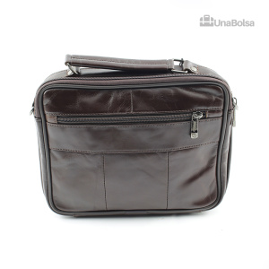 Сумка мужская из натуральной кожи UB-B222-240x190х90-brown/brown-молния/молния