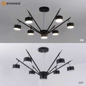 Люстра ATENA 7хGX53 R-750x350-BLACK/CHROME-220-IP20