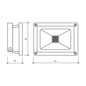 Светодиодный прожектор DL-NS10 AC180-264V 10W IP65 (Зеленый)