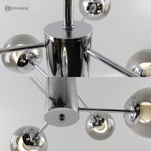 Люстра MONACO 6хЕ27 R-790xh420-chrome/lightgray