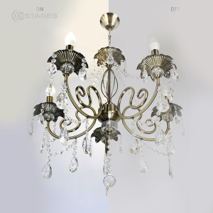 Люстра VENECIA 01 5хE14-600x550-Bronze/opal-220-IP20