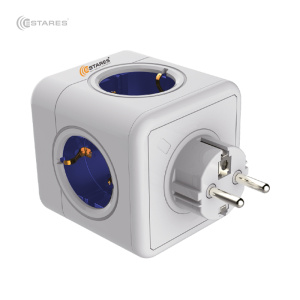 Разветвитель 5 Евро "COMFORT CUBE" 5G-blue/white-Europlug