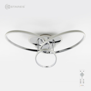 Управляемая светодиодная люстра ELLISSE RGB 66W 3F-600/120-RC-CHROME/OPAL-220-IP20