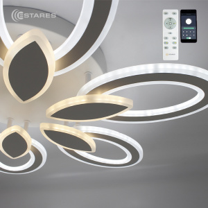 Управляемая светодиодная люстра Aurora double 120W 6F-APP-620x80-WHITE/WHITE-220-IP20