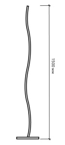 Светодиодный светильник торшер с димером ACCENT FLOOR 18W L-1000-WW-ALUM-220-IP20