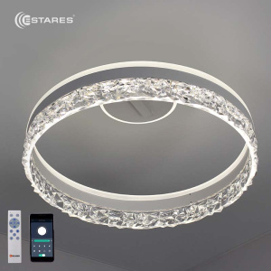 Управляемая светодиодная люстра STELLA C ICE 90W 2R-APP-500*215-WHITE/WHITE-220-IP20