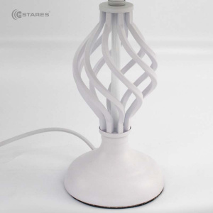 Настольная лампа DUBLIN 1xE27 R-115x240x410-WHITE/WHITE-220-IP20