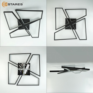 Управляемая светодиодная люстра ORLANDO 120W S-APP-550x550x90-BLACK/WHITE-220-IP20