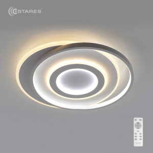 Управляемый светодиодный светильник GEOMETRIA ROUND 60W R-460x57-WHITE/WHITE-220-IP44