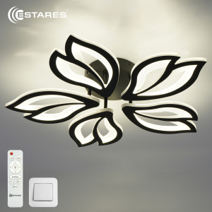 Управляемая светодиодная люстра ASTRA 70W 5F-RC-560x95-BLACK/WHITE-220-IP20
