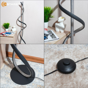 Cветодиодный светильник, торшер LIANA 40W L-3000k-220x1300-BLACK/CLEAR-220-IP20