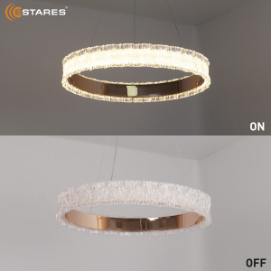  Управляемая светодиодная люстра VENERA 65W R-RC-485x1500-GOLD/CLEAR-220-IP20