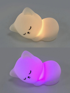 Светодиодный светильник - ночник SLEEPING CAT 1W 7COLORS/WW-USB-IP20