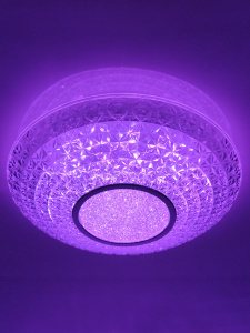 Управляемый светодиодный светильник MIRRA CRYSTAL RGB 40W R-405-CLEAR/CHROME-220-IP20