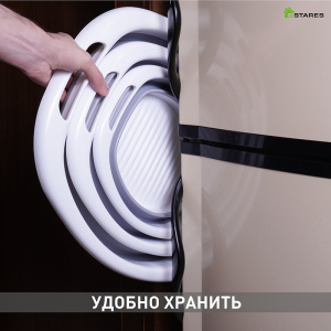 Таз складной силиконовый "стиральная доска" (комплект 3 шт.) ES-BS-oval-10L/5L/3L-white/gray