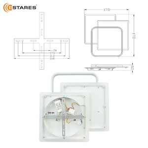 Управляемая светодиодная люстра VEGA  triple 80W 3S-ON/OFF- 470x470x60-WHITE/WHITE-220-IP20