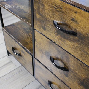 COMMOD WOOD-II 2F-4D-BROWN-84X29.8X71.5 комод микс