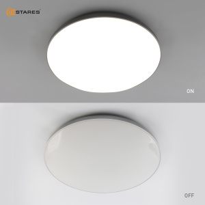 Управляемый светодиодный светильник MOON 70W R-ON/OFF-450x65-WHITE/SILVER-220-IP44