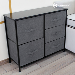 COMMOD novel 3F-5D-GRAY-85х30x70 комод-микс